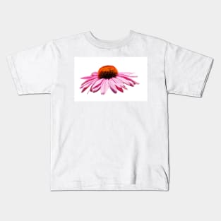 Echinacea Purpurea on White Background Kids T-Shirt